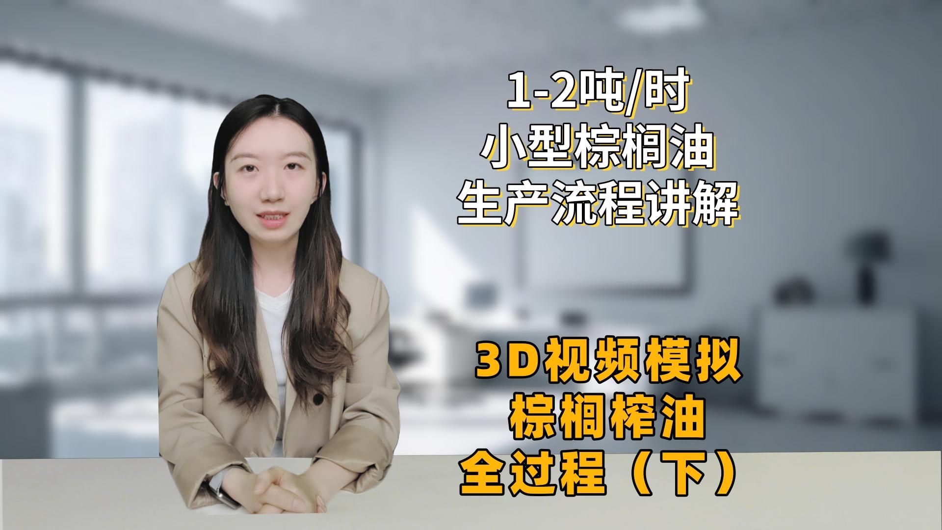 1-2噸/時(shí)棕櫚油生產(chǎn)流程講解——3D視頻模擬棕櫚果榨油全過程（下）